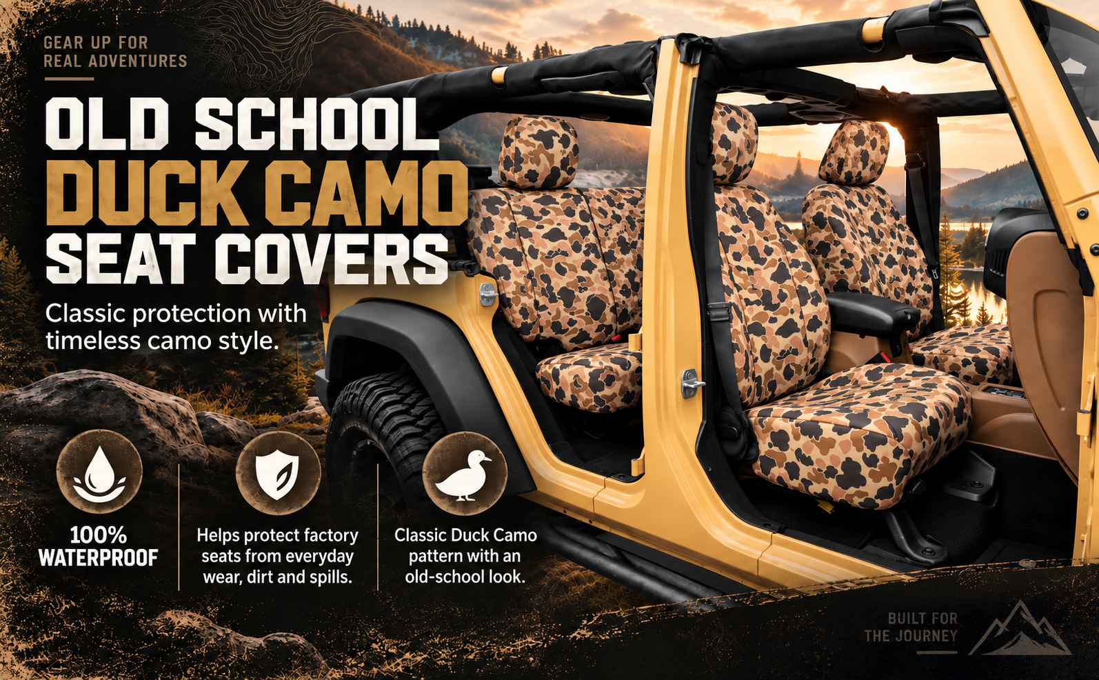 Old School Duck Camo Seat Covers